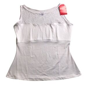 Spanx Lace Bateau Tank Top Hide &‎ Sleek Leather Womens 2X NWT Frosted Lilac